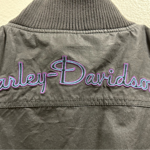 Women’s Harley Davidson Embroidered Black Jacket Size XL - Picture 2 of 12